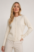Cable Cardigan Cotton Sweater
