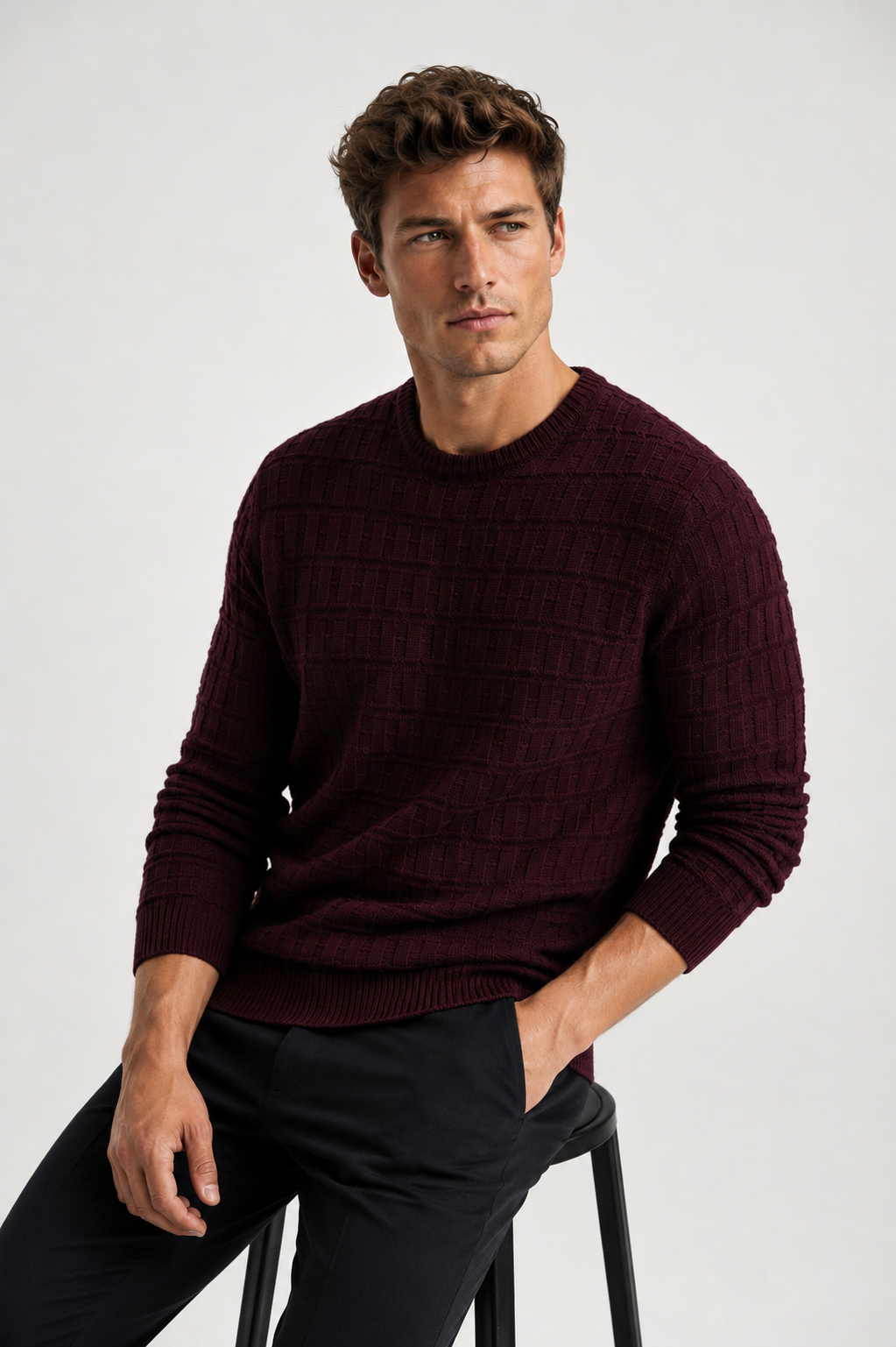 Men's Crew Neck Knit Sweater